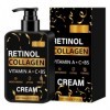 Crème hydratante au collagène au rétinol pour homme avec vitamine A, C, B5, crème de nuit naturelle, soin du visage pour homm