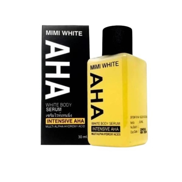 Mimi White Aha serum Eclaircissant clarifiant aux acides des fruits et vitamine anti vieillissement authentique original 30ml