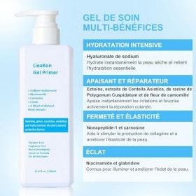 Gel Visage Anti-âge 500ml, pour Radiofréquence, Epilateur Laser, Appareil Massage Visage Anti Rides, Acide Hyaluronique, Niac