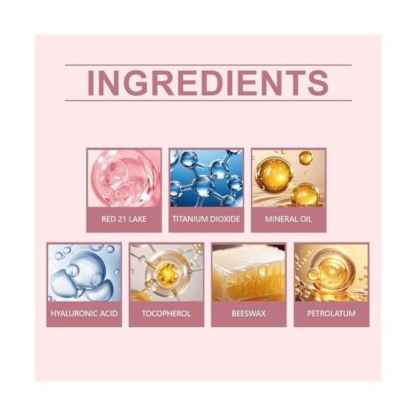 Baume hydratant rose pour le visage, les lèvres et les joues - feuchtigkeitsspendender brillance, portable Mehrzweck-Make-up-...