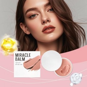 Baume hydratant rose clair pour le visage, les lèvres et les joues - feuchtigkeitsspendender brillance, portable Mehrzweck-Ma...