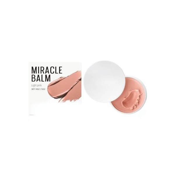 Baume hydratant rose clair pour le visage, les lèvres et les joues - feuchtigkeitsspendender brillance, portable Mehrzweck-Ma...