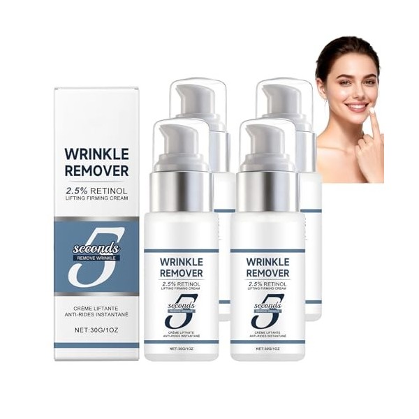 Crème Lifting Anti-Rides 5 Secondes,Crème Face Lift Raffermissante Instantanée,Creme Au Rétinol Pour Le Visage,Creme Anti-Rid...
