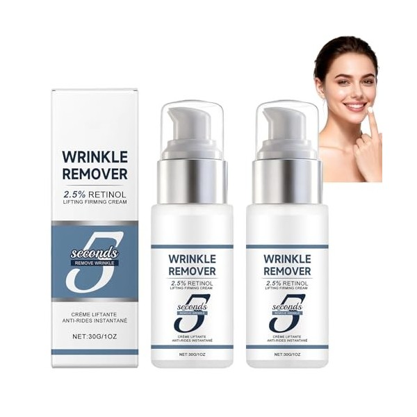Crème Lifting Anti-Rides 5 Secondes,Crème Face Lift Raffermissante Instantanée,Creme Au Rétinol Pour Le Visage,Creme Anti-Rid...