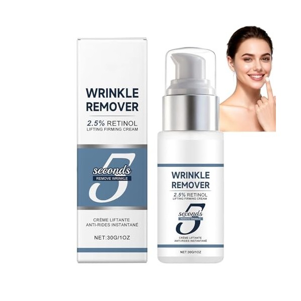 Crème Lifting Anti-Rides 5 Secondes,Crème Face Lift Raffermissante Instantanée,Creme Au Rétinol Pour Le Visage,Creme Anti-Rid...