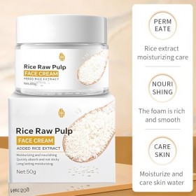 Hinapan Crème de Soin Riz, Apaise les Rougeurs et Calme les Irritations, Améliore la Fermeté et lÉlasticité de la Peau, Soin