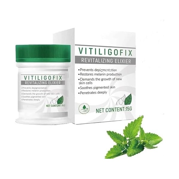 Crème de recoloration pour le traitement du vitiligo,essence revitalisante réparatrice du vitiligo,hydratant pour éliminer le