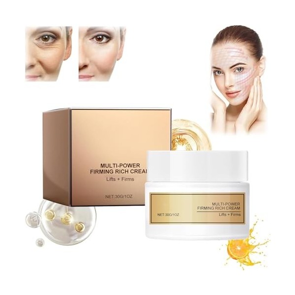 Crème raffermissante multi-puissance Crème anti-rides anti-âge pour le visage Crème riche hydratante liftante pour le visage 