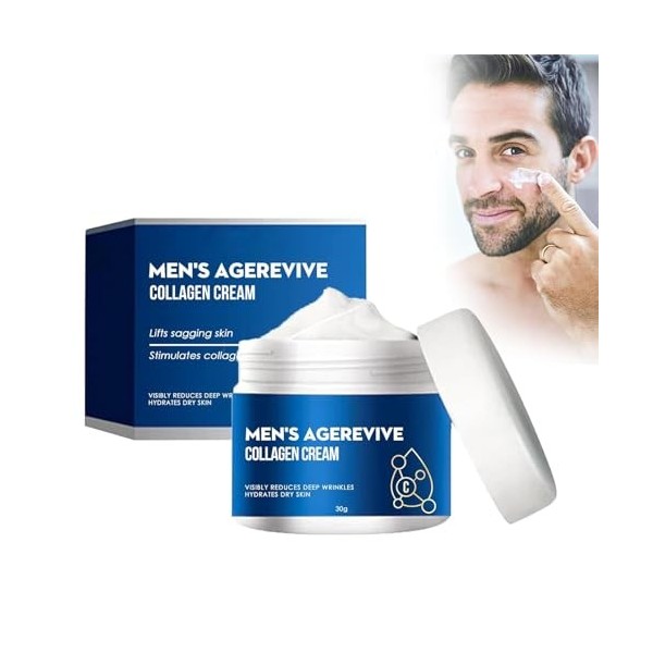 EXQST Crème au collagène pour Hommes, hydratant Quotidien, Anti-Rides, Anti-âge, raffermissante, Lifting de la Peau, crème ra