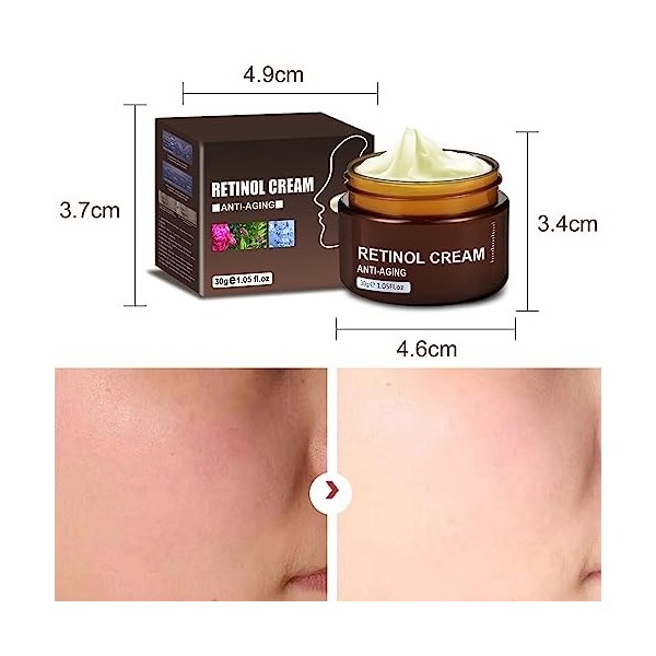 Crème raffermissante anti-âge au rétinol crème pour le visage au rétinol pour femmes hydratant raffermissant anti-âge réduire