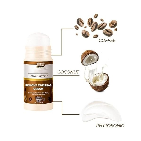 GFOUK Crème Anti-Gonflement à la Caféine Active Masque Purifiant en Bâton dArgile Crème Anti-Gonflement à la Caféine Naturel ...