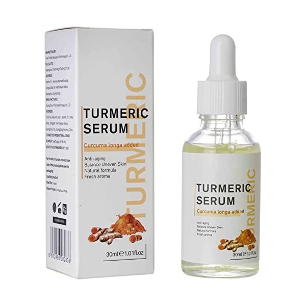 MTDBAOD Sérum correcteur de Taches Brunes au Curcuma, sérum Anti-Taches foncées, sérum éclaircissant pour Le Visage, Hydrate 