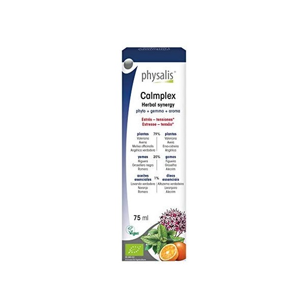 PHYSALIS CALMPLEX 75ml. BIO – produit spécialisé pour un usage quotidien, s’intègre facilement dans une routine de tous les j