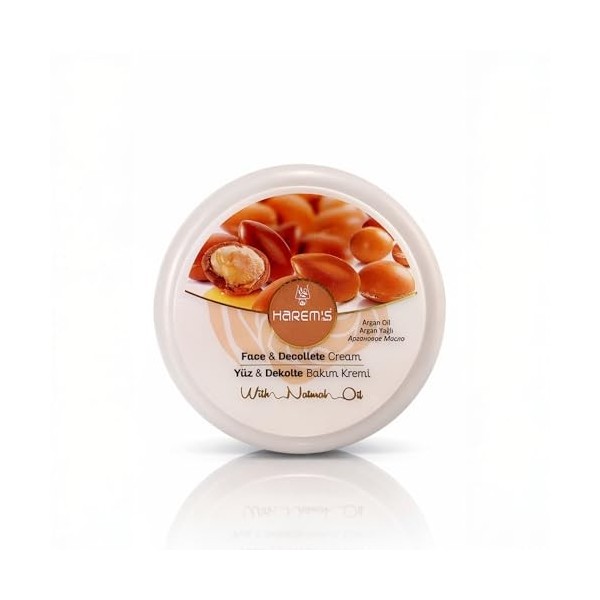 Crème visage & décolleté à lhuile dargan 125 ml – soin nourrissant & anti-âge, peau douce et protégée Crème Jour et Nuit