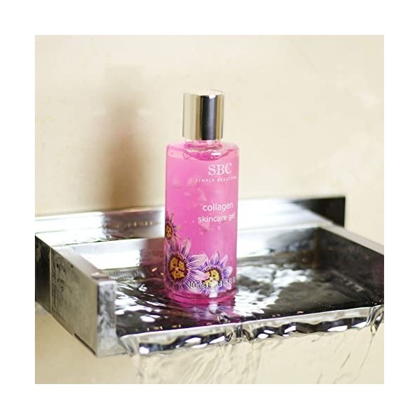 SBC Skincare - Gel hydratant pour le visage et le corps au collagène marin - 100 ml - Aide à dissimuler les ridules et à hydr...