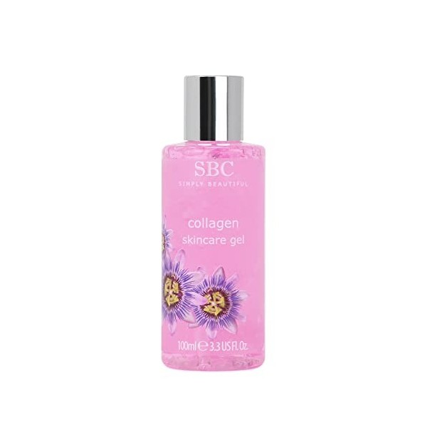 SBC Skincare - Gel hydratant pour le visage et le corps au collagène marin - 100 ml - Aide à dissimuler les ridules et à hydr...