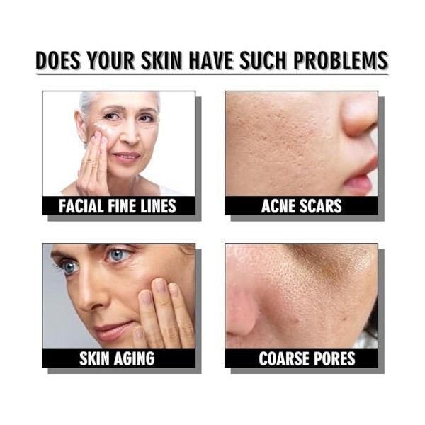 Crème visage au collagène descargot, soin anti-âge raffermissant et réparateur quotidien, hydratation intense, nourrit la pe ...