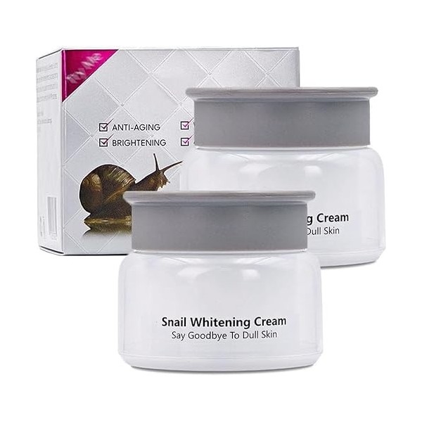 Crème visage au collagène descargot, soin anti-âge raffermissant et réparateur quotidien, hydratation intense, nourrit la pe ...