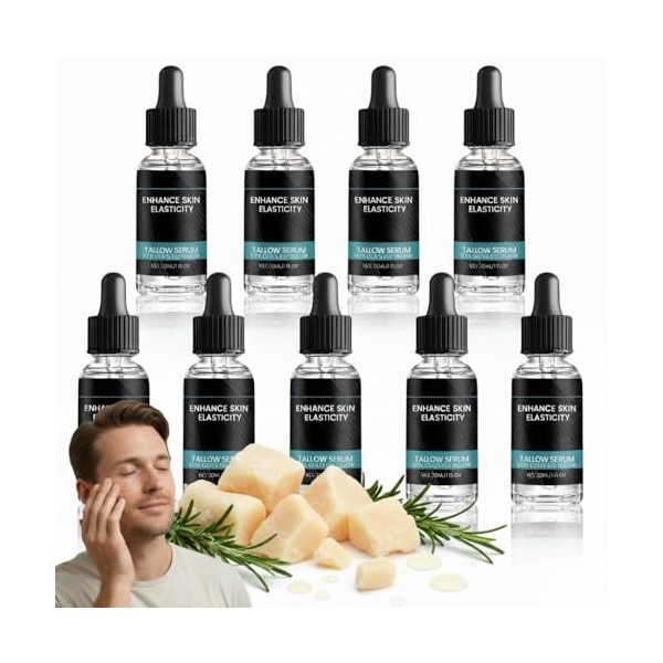 Sérum visage hydratant au sébum de bœuf, sérum visage 100 % nourri à lherbe, hydratant anti-âge au sébum pour le visage et l ...