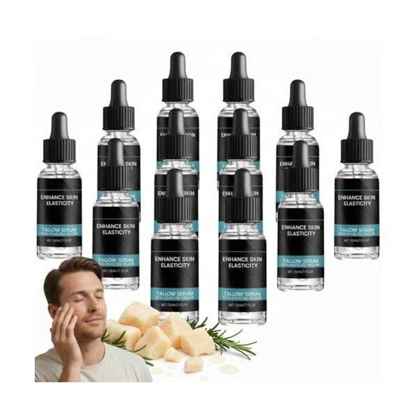 Sérum visage hydratant au sébum de bœuf, sérum visage 100 % nourri à lherbe, hydratant anti-âge au sébum pour le visage et l ...