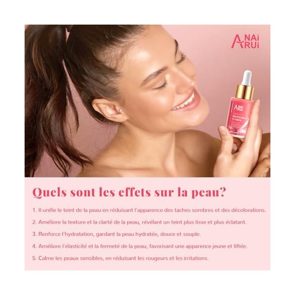ANAiRUi Tranexamic Acid Serum 30 ml, Sérum Correcteur de Taches Brunes avec Acide Glycolique + Acide Kojique