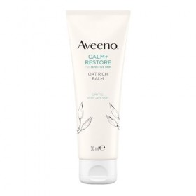 Aveeno Baume hydratant pour le visage Calm+Restore Rich Oat 1 x 50 ml , hydratant 24 heures pour le visage avec complexe tri
