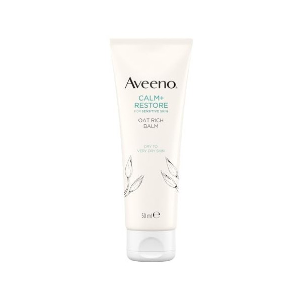 Aveeno Baume hydratant pour le visage Calm+Restore Rich Oat 1 x 50 ml , hydratant 24 heures pour le visage avec complexe tri