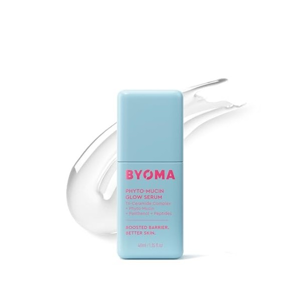 BYOMA Phyto-Mucin Glow Sérum hydratant pour le visage à la mucine - Repulpe, apprêt et nourrit avec une formule stimulante de