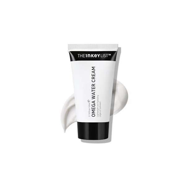 The INKEY List Omega Crème à leau 50 ml, hydratant pour le visage, gel léger, végétalien, convient aux peaux sujettes aux im