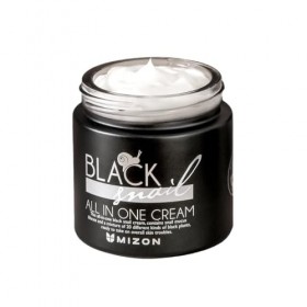 [MIZON] ALL IN ONE BLACK SNAIL CREAM 75 ml Soin coréen - Crème Hydratante Réparatrice - Anti-âge - Extraits de plantes & Ba