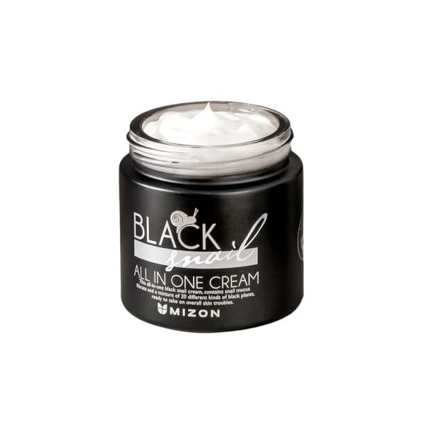 [MIZON] ALL IN ONE BLACK SNAIL CREAM 75 ml Soin coréen - Crème Hydratante Réparatrice - Anti-âge - Extraits de plantes & Ba