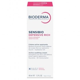 BIODERMA Sensibio Defensive rich Creme stärkt die Haut gegen Umwelteinflüsse, 40 ml Crème