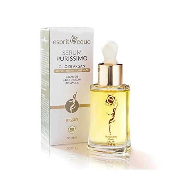 ESPRIT EQUO COSMESI BIOLOGICA - Sérum Purissimo Restructurant Anti-âge 100% Huile Argan BIO Certifiée