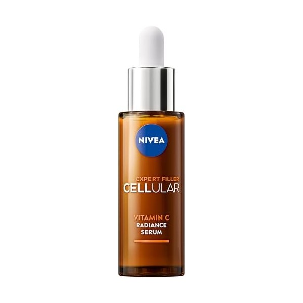 NIVEA CELLULAR Expert Filler Vitamine C Radiance Sérum de soin léger avec vitamine E Soin du visage pour rides lissées et pea
