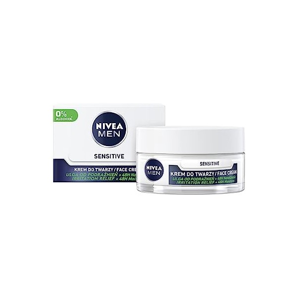 NIVEA MEN Sensitive Crème hydratante intense pour homme pour peaux sensibles 50 ml