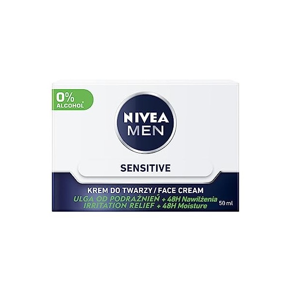 NIVEA MEN Sensitive Crème hydratante intense pour homme pour peaux sensibles 50 ml