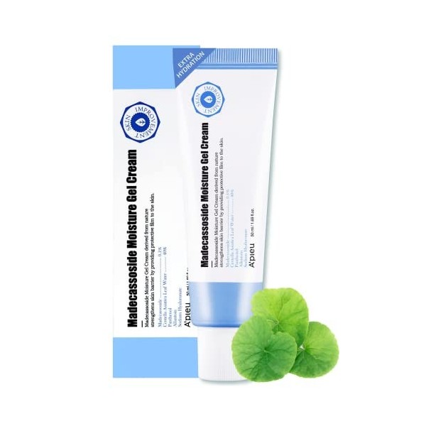 APIEU - Madecassoside Moisture Gel Cream, crème hydratante peau sensible, 50 ml