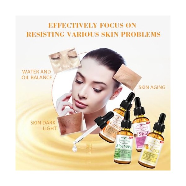 AICHUN BEAUTY Sérum 99 % vitamine E collagène blanchissant visage lissage huile contrôle lacné Apprêt perfecteur 4 Type 04