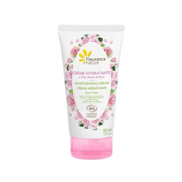 CREME HYDRATANTE A L EAU FLORALE DE ROSE Bio 50ml Tous types de peaux Fleurance Nature Crème Jour et Nuit
