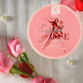 Nutriglow Naturals English Rose Hydrating Gel for Deep Nourishment, 8 Hour Moisture Lock, Repair Skin Damages, Lightening & 