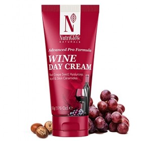 Nutriglow Naturals Advanced Pro Formula Wine Day Cream for Brighter, Glowing Skin 50 G 
