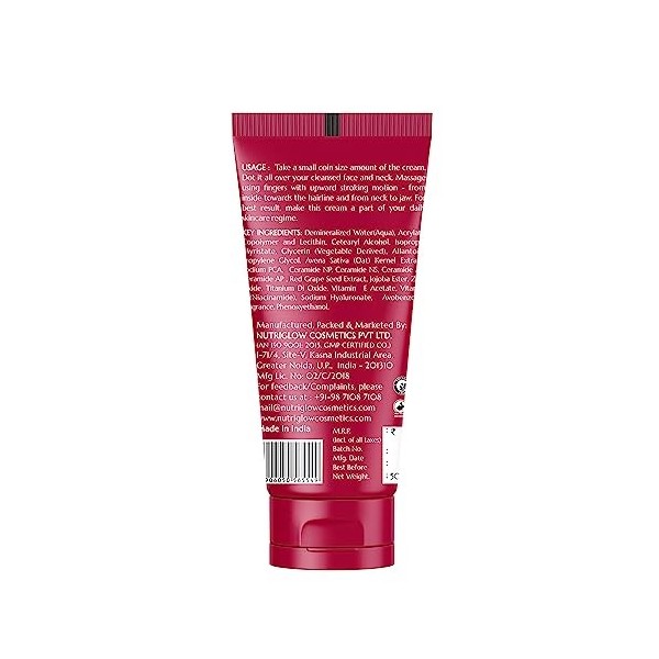 Nutriglow Naturals Advanced Pro Formula Wine Day Cream for Brighter, Glowing Skin 50 G 