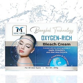 Macaria Crème Décolorante Pour Le Visage Riche En Oxygène Pour Une Peau Éclatante Instantanément, Éclaircit Les Cheveux Et Bl