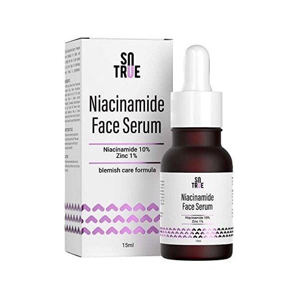 Sotrue 10% Niacinamide Face Serum with Zinc, 15ml | For Acne and Pimple Clear Skin | Clean & Brighter Skin