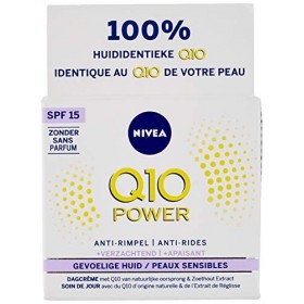 NIVEA Q10 Sensitive Soin de Jour FPS 15 1 x 50 ml , crème anti rides enrichie en Q10 pur et extrait de réglisse, crème anti- ...