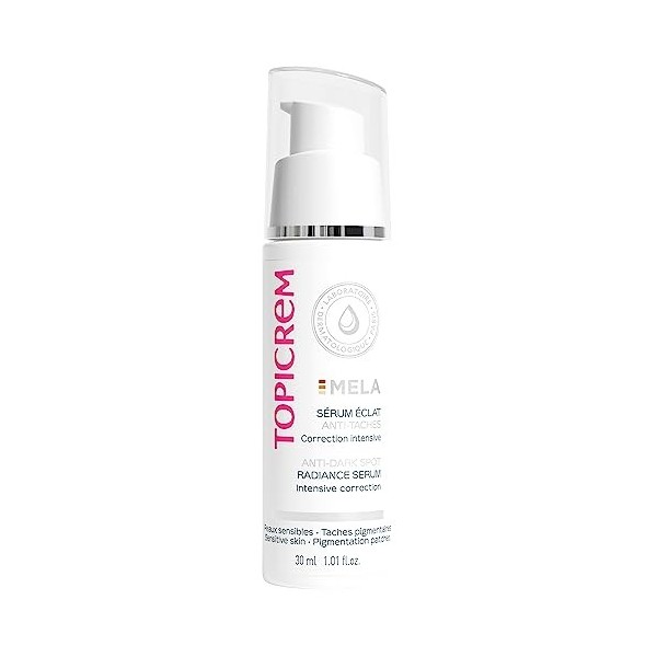 Topicrem - Mela, Sérum Éclat Anti-Taches - Hydrate 24h, Unifie et Ravive le Teint, Corrige et Prévient l’Apparition des Tache