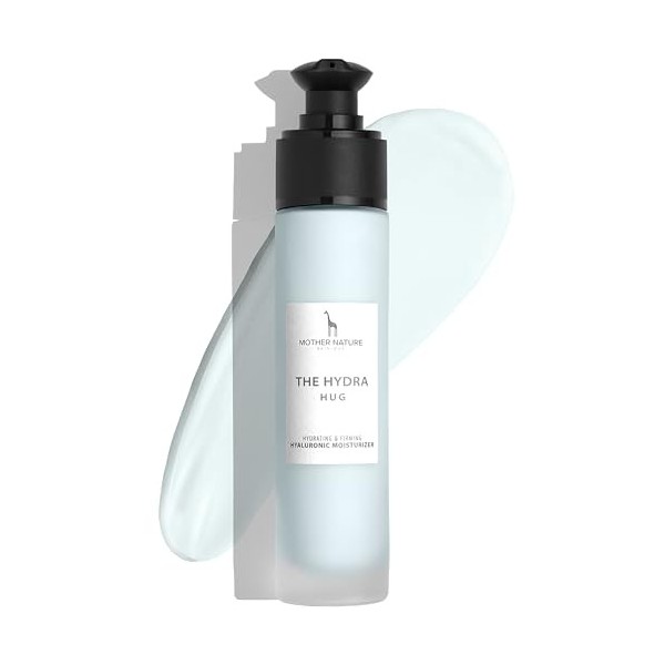 MOTHER NATURE Crème Hydratante à lAcide Hyaluronique et à lAloe Vera Bio et à lHuile de Jojoba & à lHuile dAmande Douce 