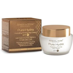 Simon&Tom Pure Hydra Crème Visage Jour, Hydratante et Raffermissante, Acide Hyaluronique, Cellules souches de Pomme et dArga