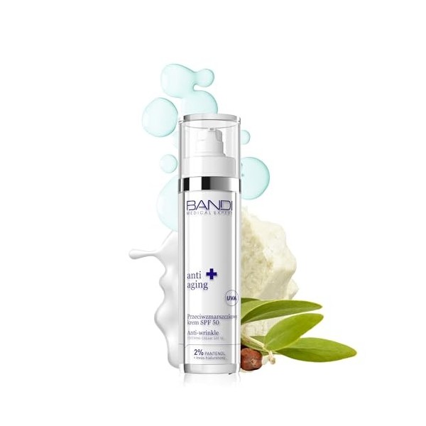Bandi - Crème Anti-âge SPF 50 | Protection Solaire 50 UVA/UVB Enrichie en ginseng elle hydrate et revitalise le teint Prenez ...