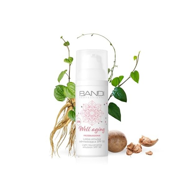 Bandi - Crème Anti-âge SPF 50 | Protection Solaire 50 UVA/UVB Enrichie en ginseng elle hydrate et revitalise le teint Prenez ...